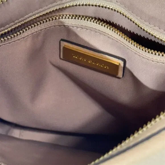 Tory Burch McGraw Crossbody Bag Devon Sand Pebbled Leather w/ Dust Bag Designer - Picture 12 of 12